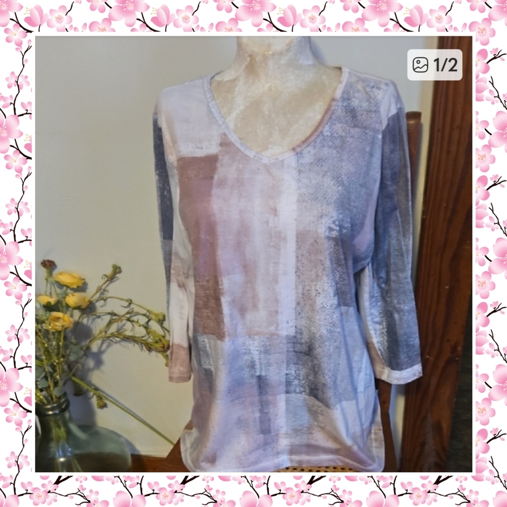 Christopher & Banks Long Sleeve Top Size Medium